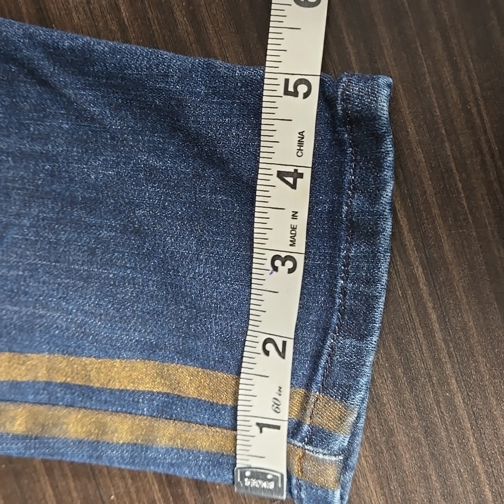 Level 99 Blue Tudexo Striped High-Rise Skinny Jeans Size 30 - Picture 15 of 16